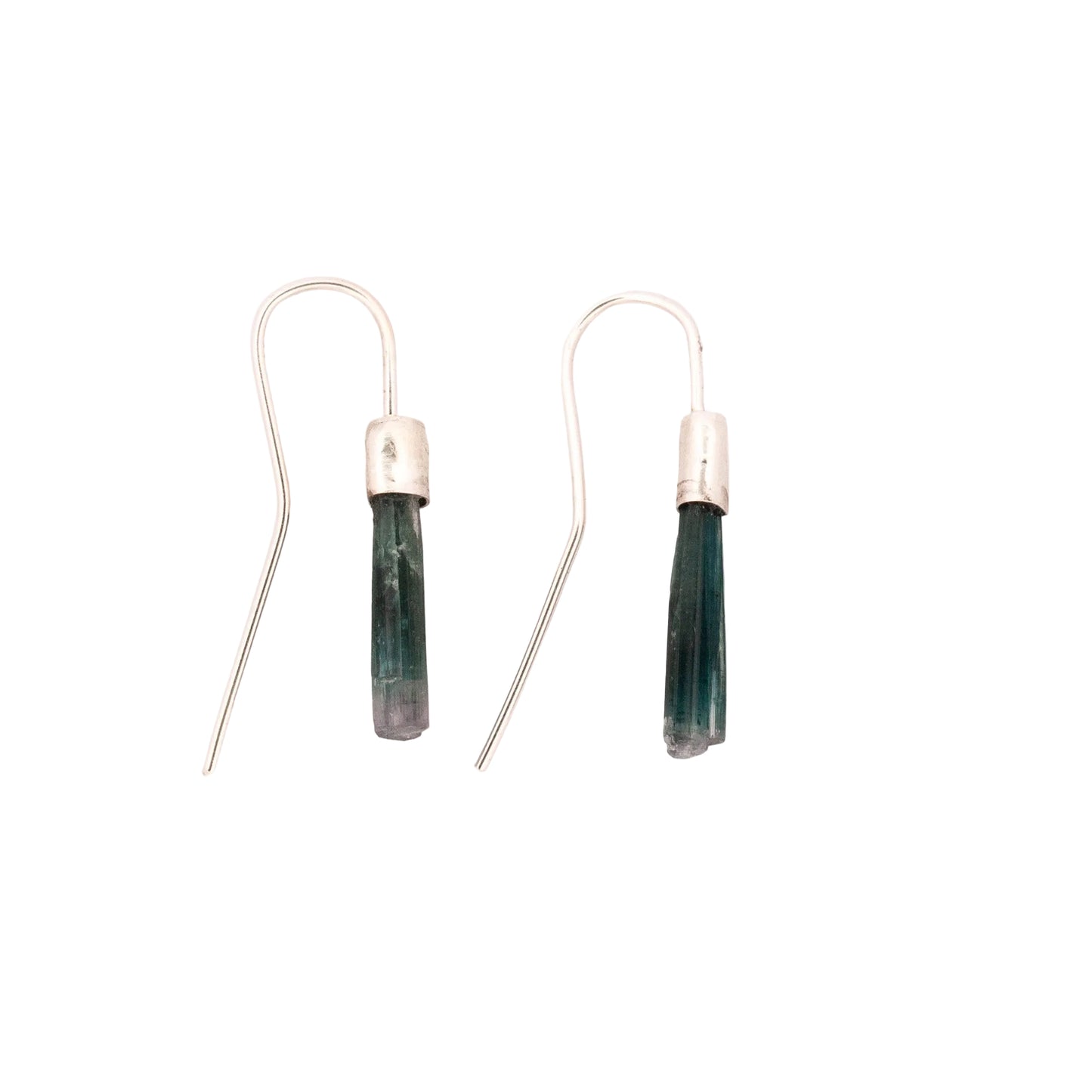 Silver & Blue-Purple Tourmaline Earrings