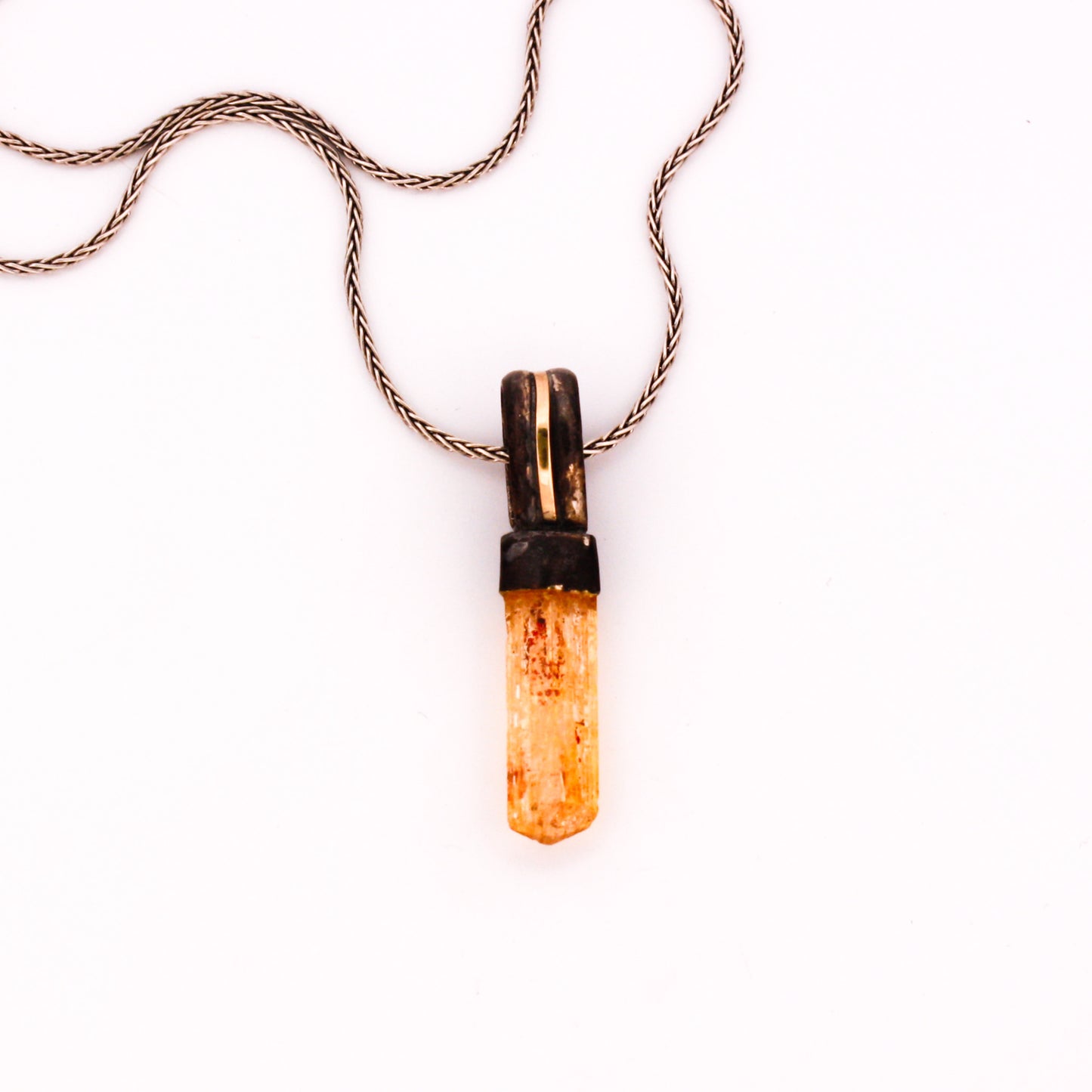 Black and Gold 14k Topaz Pendant