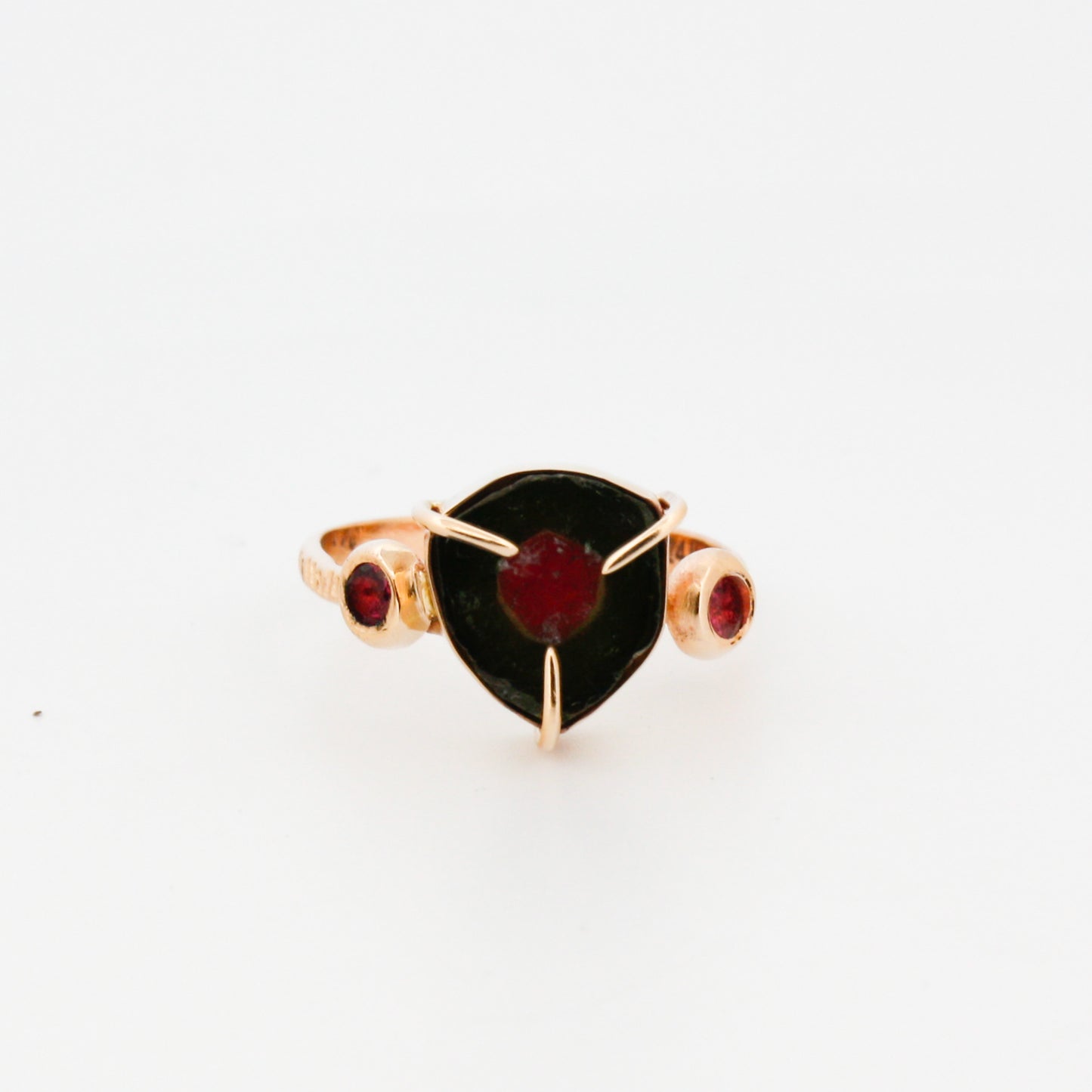 14k Gold with Green & Pink Toumaline Ring