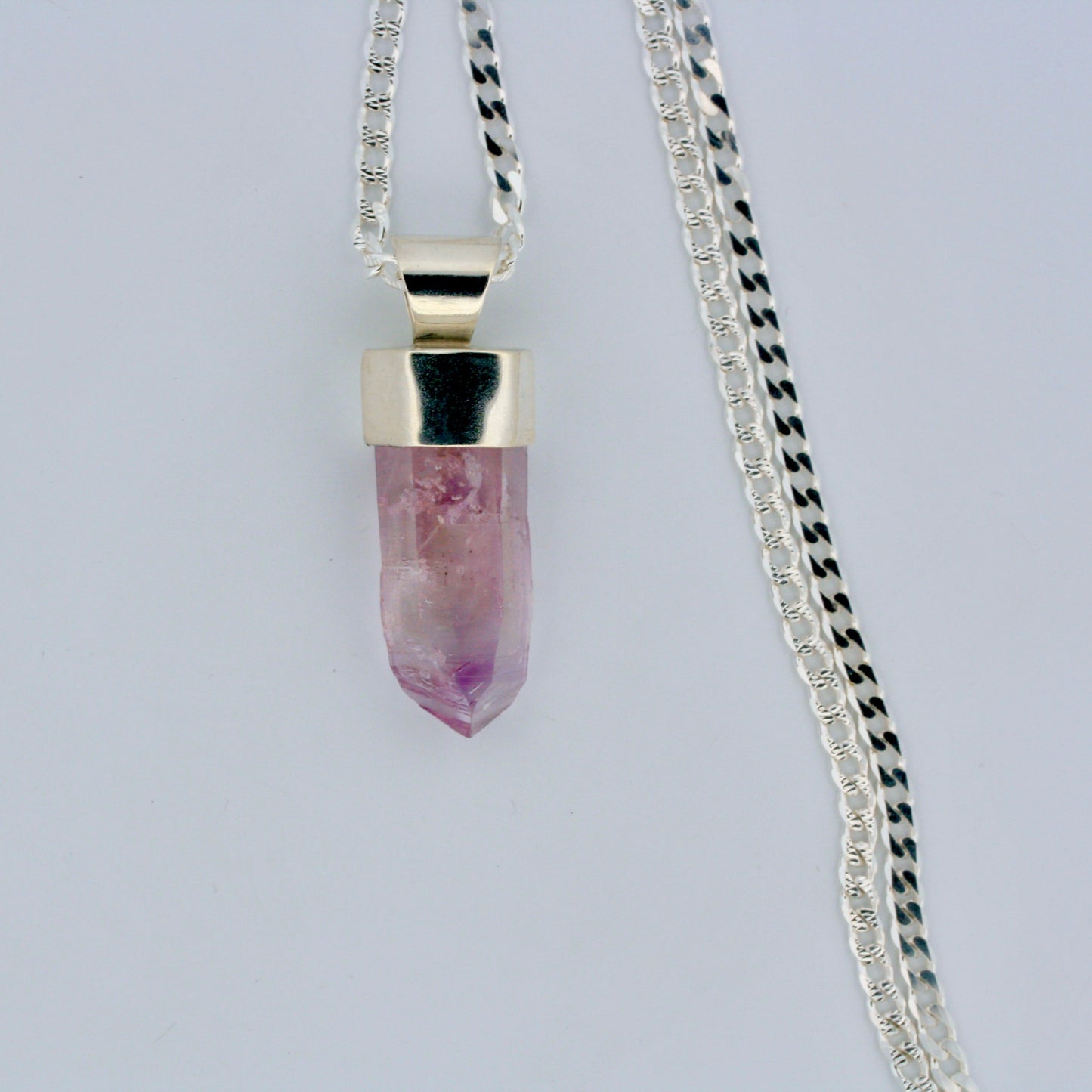 sterling silver and amethist pendent