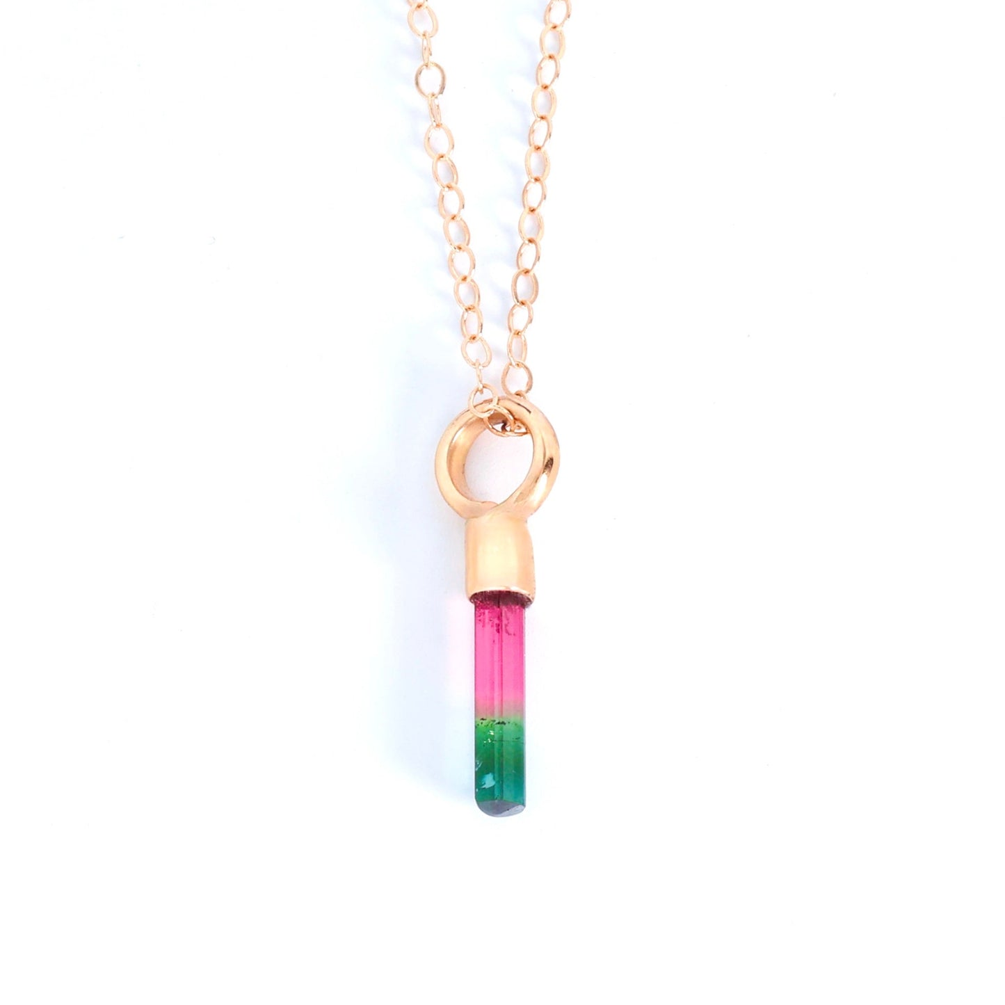 14k Yellow Gold Tourmaline Pendant