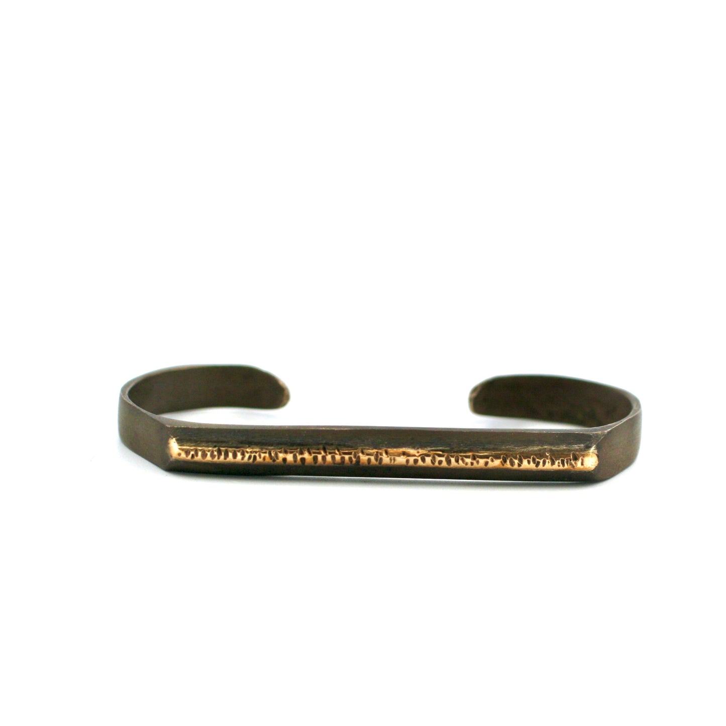 Blackened Silver & 14k Yellow Gold Three-Finger Ring