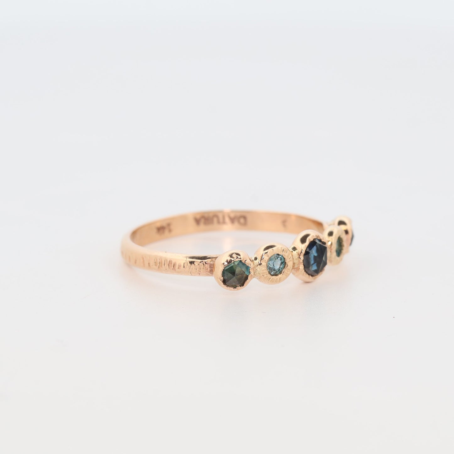 4mm Quinn Montana Sapphire and 14k Gold Ring