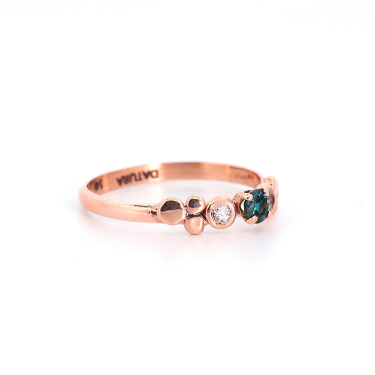 14k Rose Gold Sapphire Ring