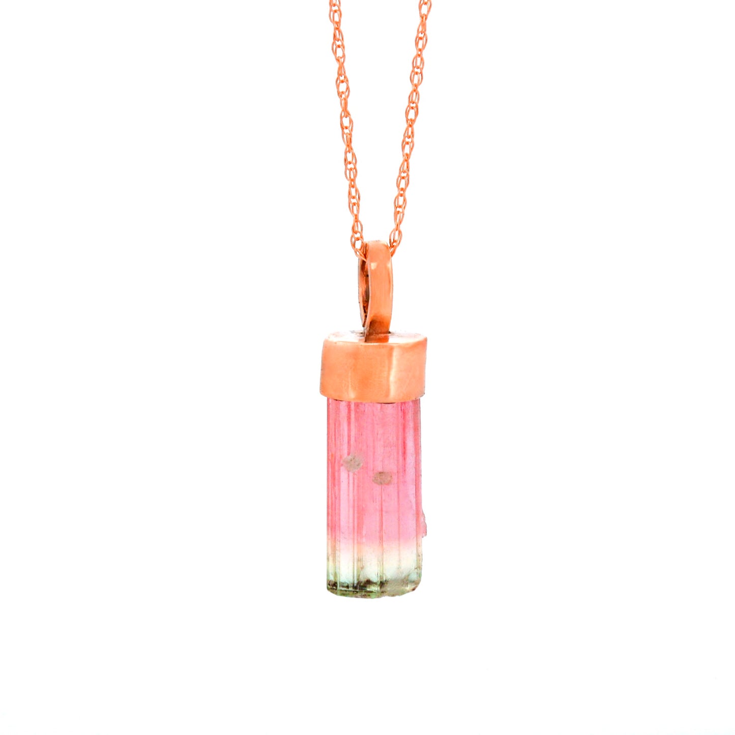 14k Rose Gold Tourmaline Pendant
