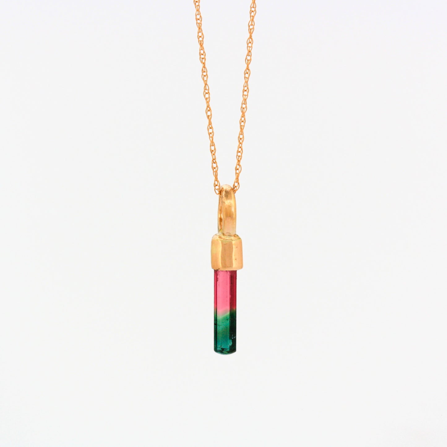 14k Yellow Gold Tourmaline Pendant