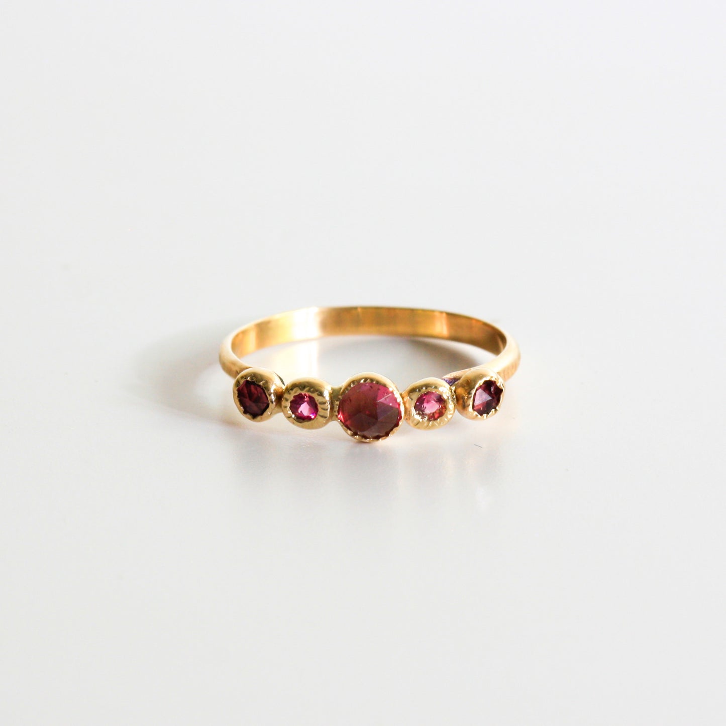 14k Tourmaline Hammered Quinn Ring