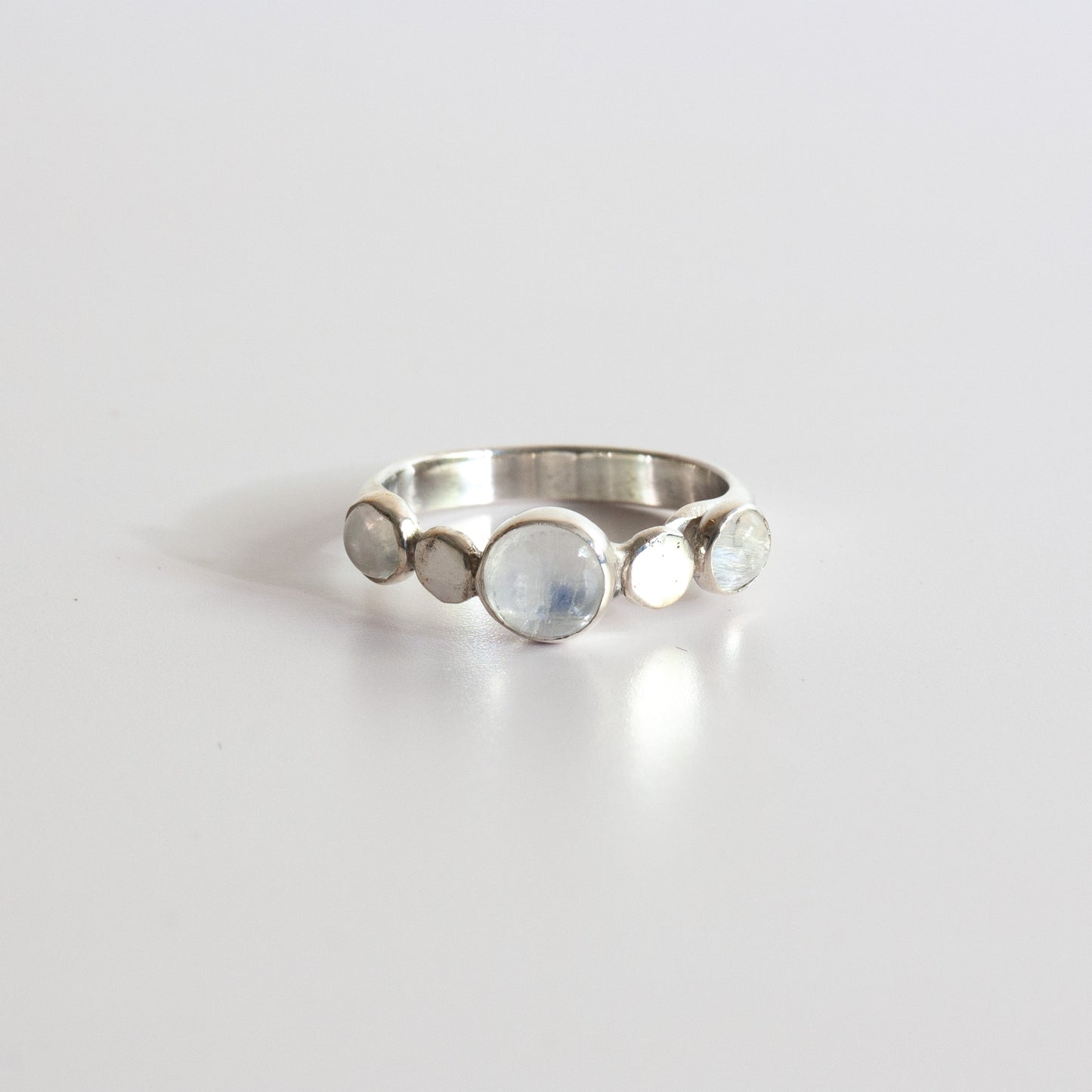Silver Moonstone Ring
