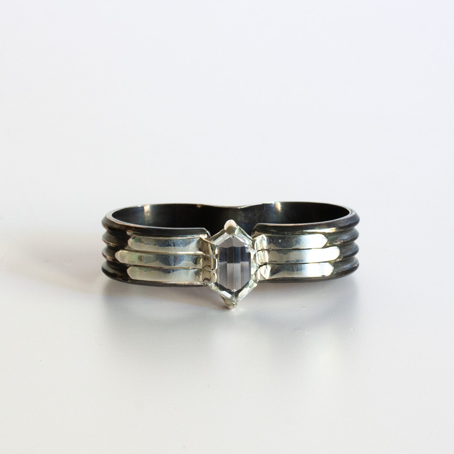 Sterling Silver Two-Finger Quartz Ring