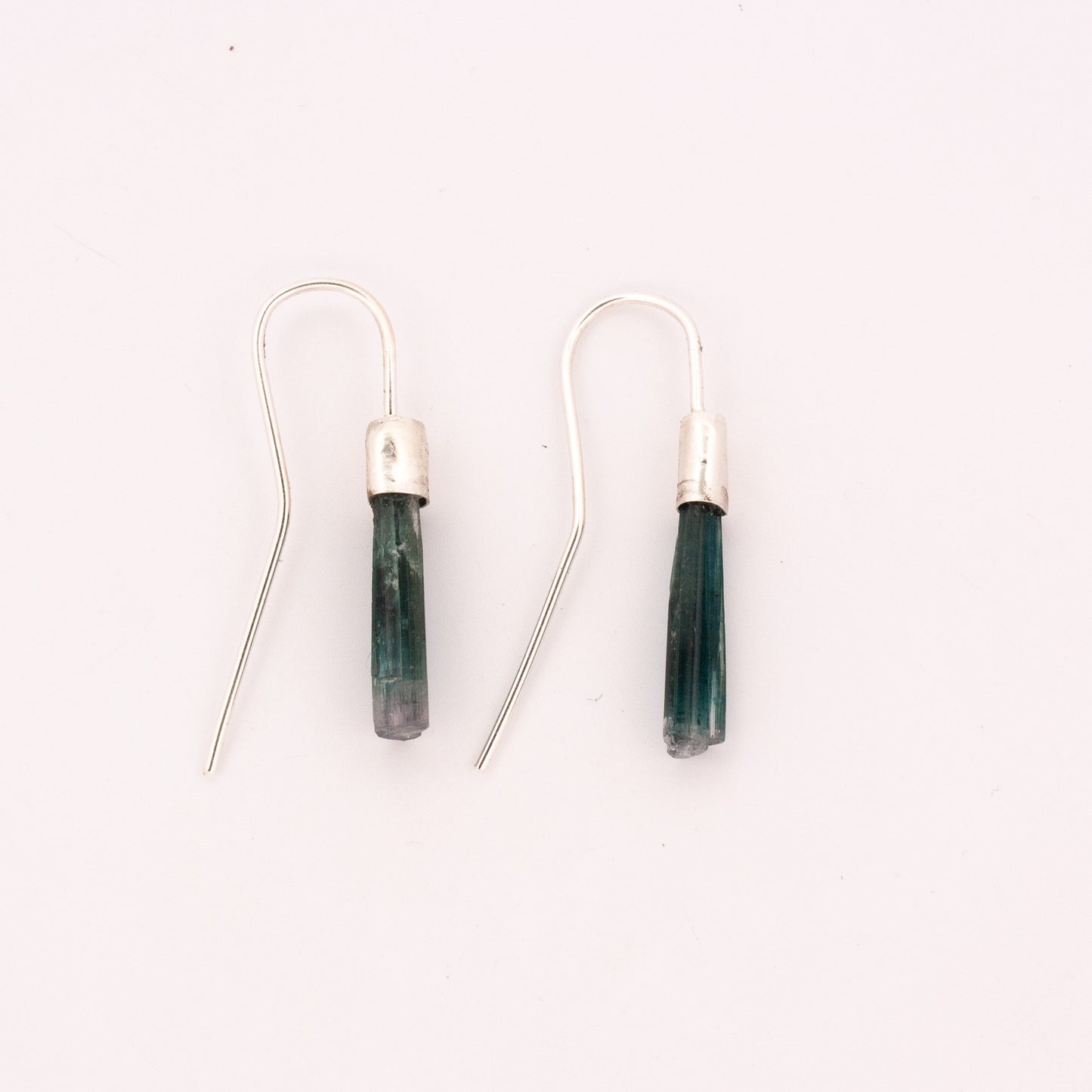 Silver & Blue-Purple Tourmaline Earrings