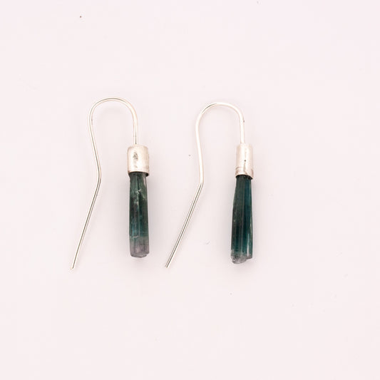 Silver & Blue-Purple Tourmaline Earrings
