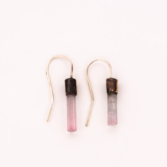 Black & Gold Tourmaline Earrings