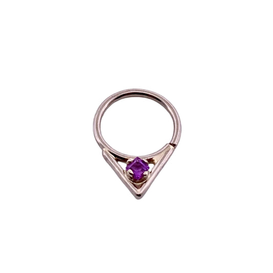 14k white gold sapphire septum