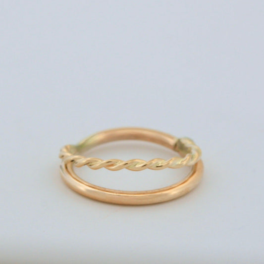 14k yellow gold stacking septum