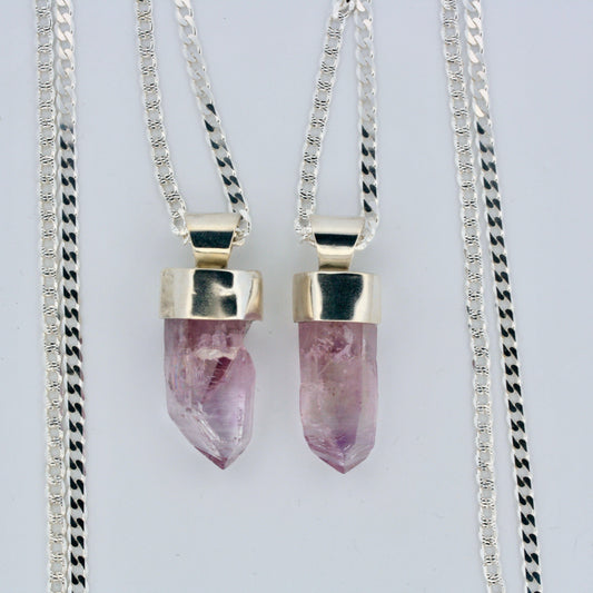 sterling silver and amethyst necklace