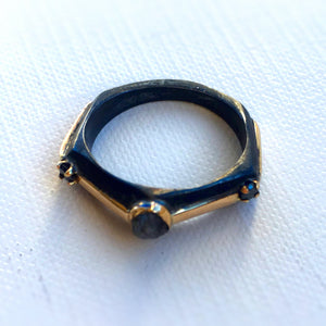 Sterling Silver and 14k gold Ring