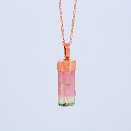 14k Rose Gold Tourmaline Pendant