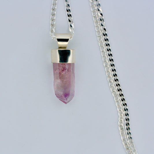 sterling silver and amethist pendent