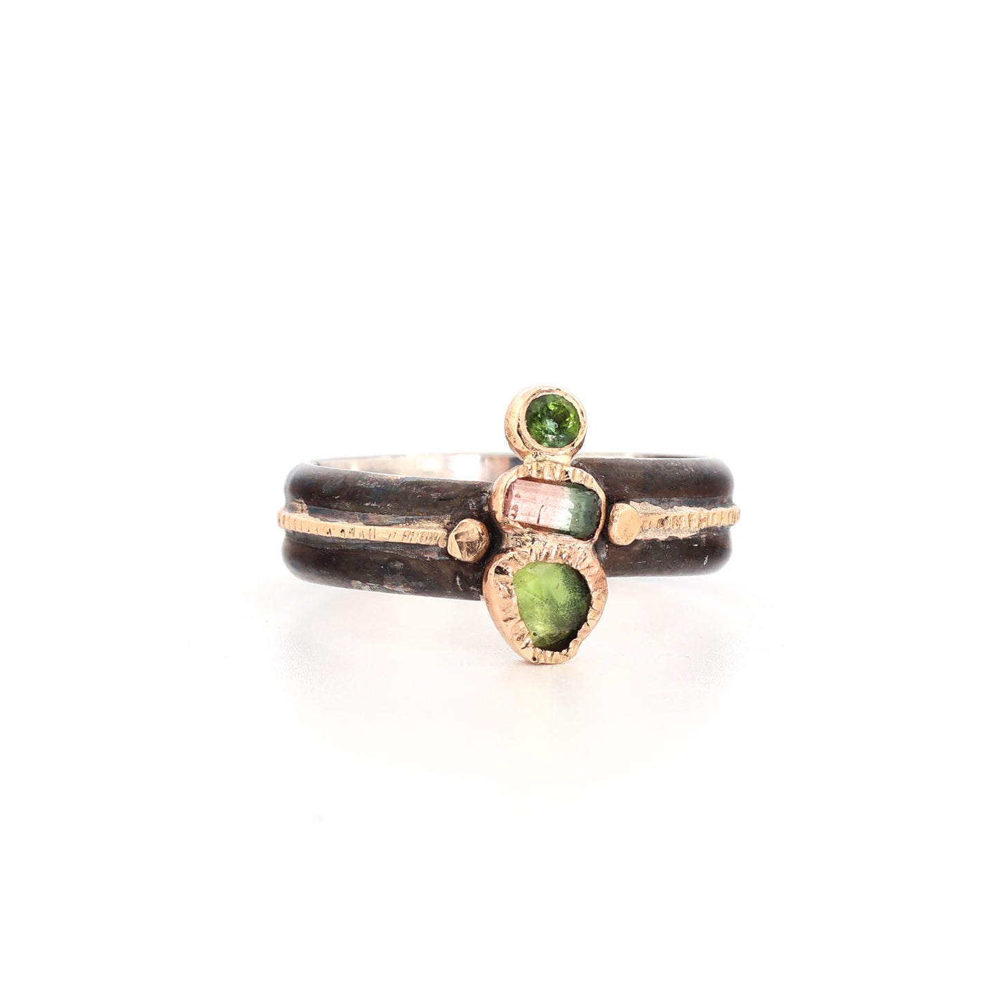 Black and Gold Triple Threat Ring