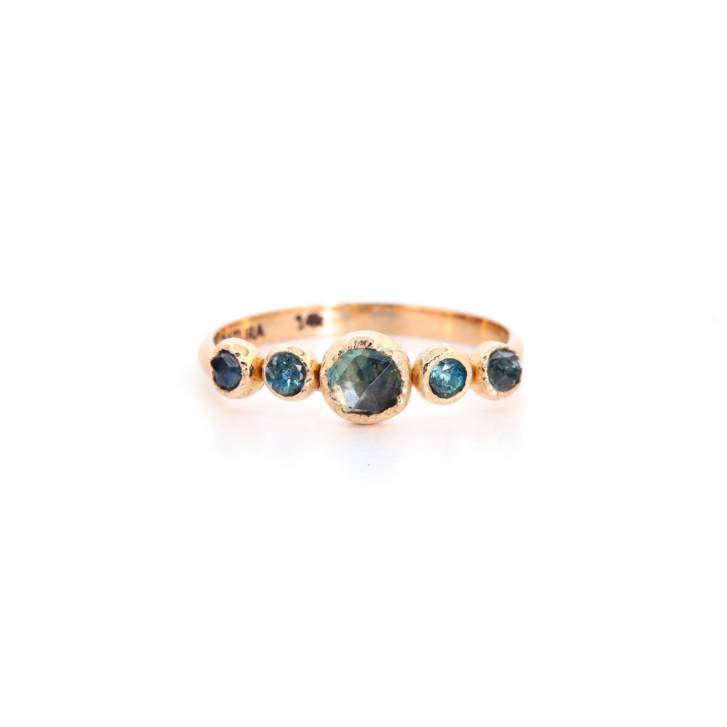 the 5mm Quinn, 14k Yellow Gold & Blue Sapphire Ring
