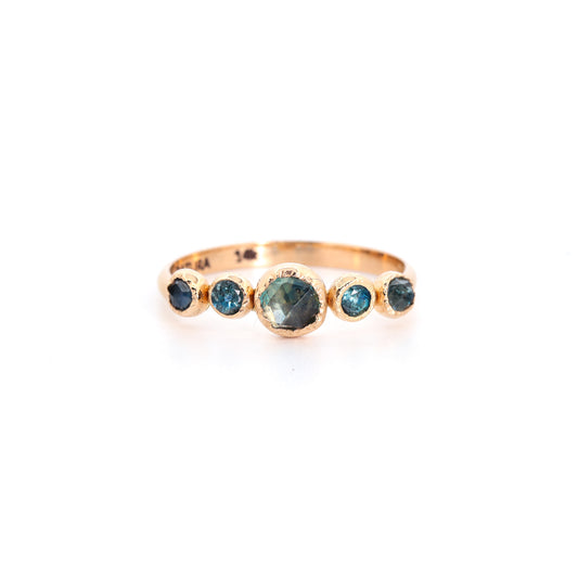 4mm Quinn Montana Sapphire and 14k Gold Ring