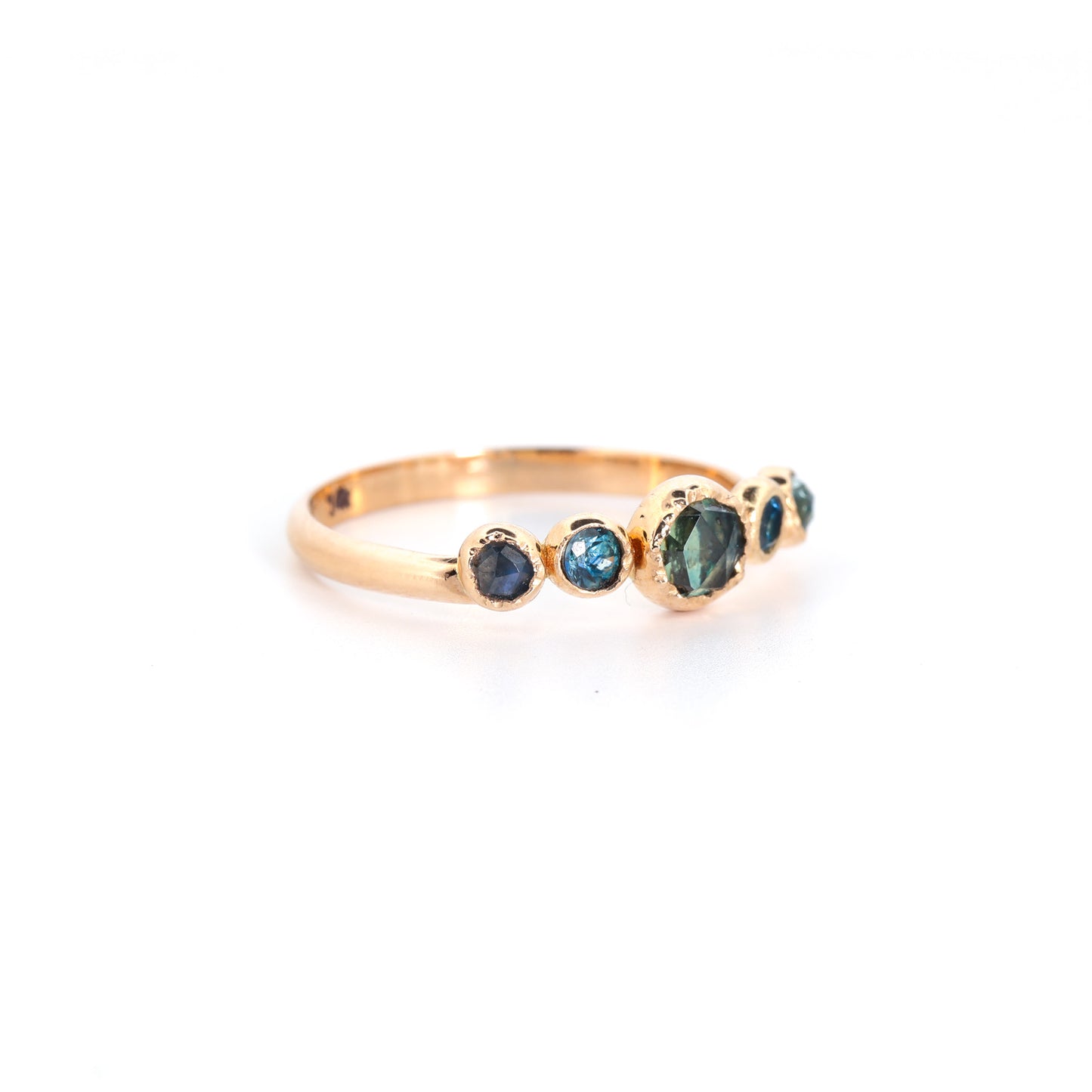 the 5mm Quinn, 14k Yellow Gold & Blue Sapphire Ring