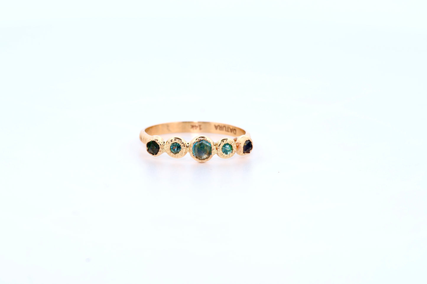 4mm Quinn Montana Sapphire and 14k Gold Ring