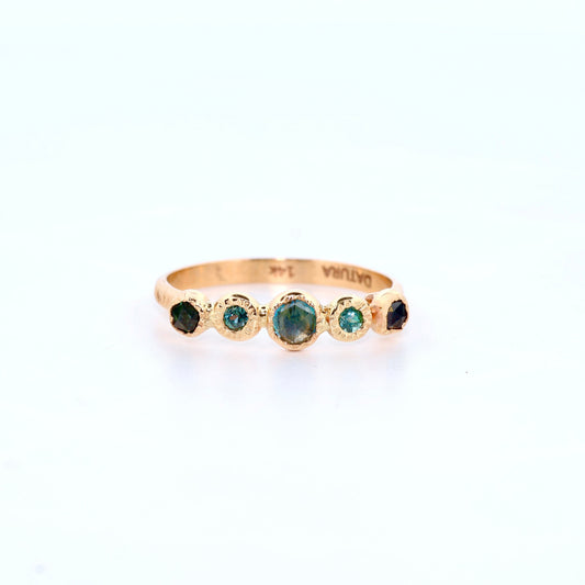 4mm Quinn Montana Sapphire and 14k Gold Ring