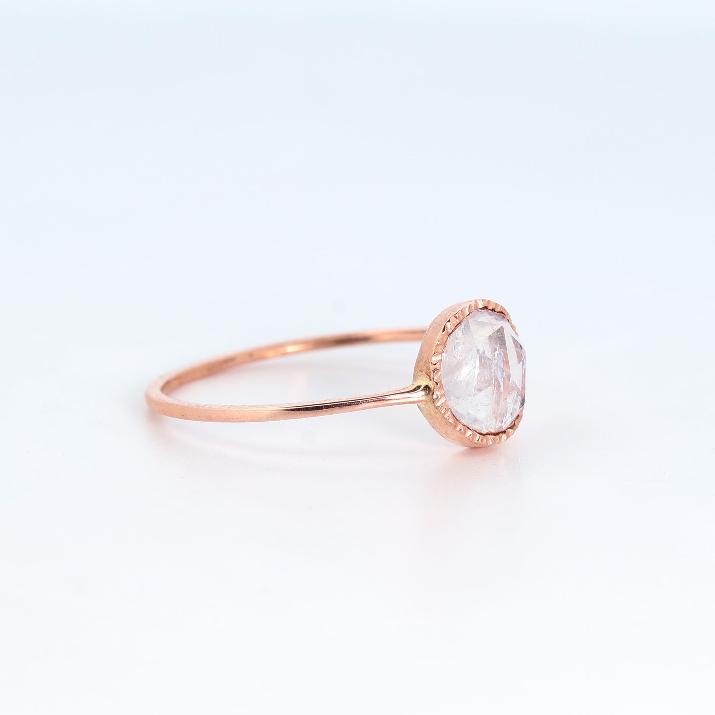 14k Rose Gold Moonstone Ring