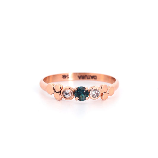 14k Rose Gold Sapphire Ring
