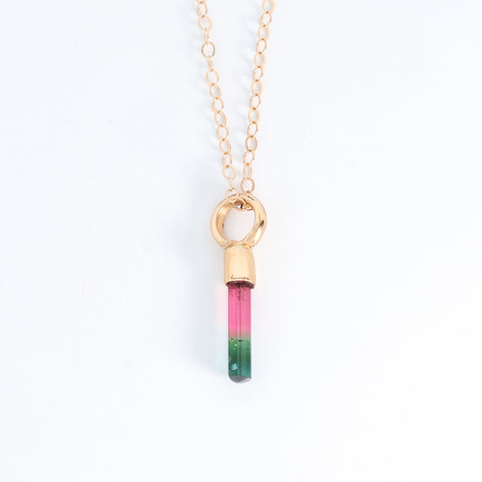 14k Yellow Gold Tourmaline Pendant
