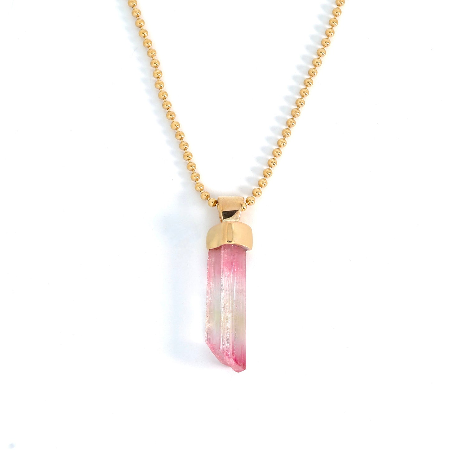 14k Yellow Gold Tourmaline Pendant