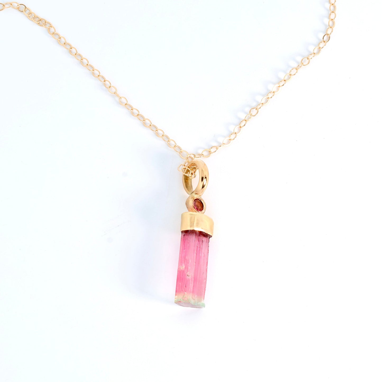 14k Gold & Tourmaline Pendant