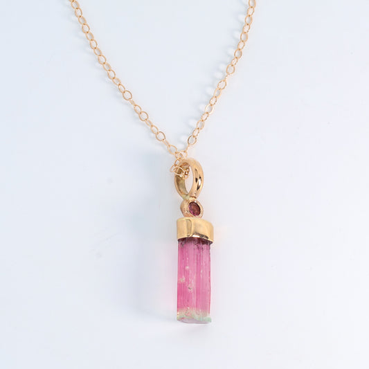 14k Gold & Tourmaline Pendant