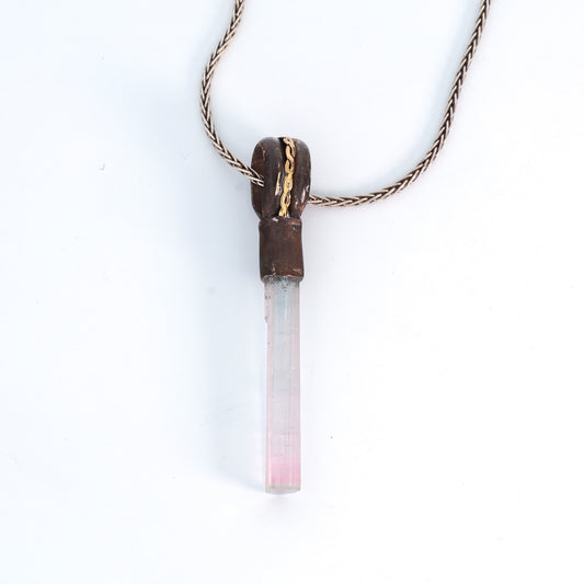 Black & Gold Tourmaline Pendant