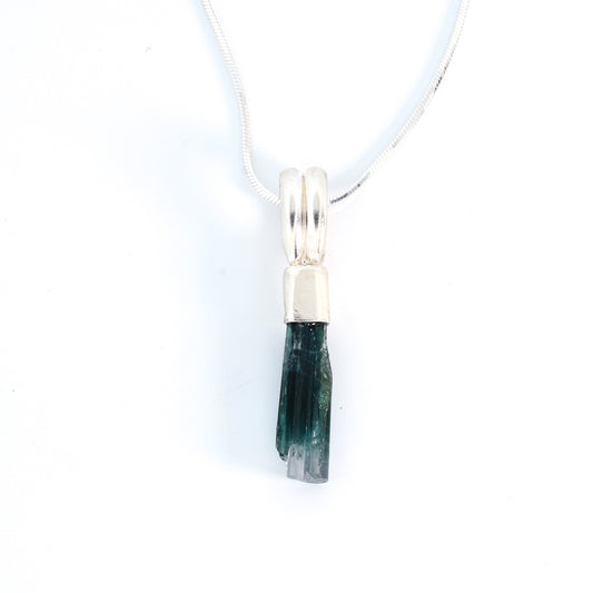 Sterling Silver & Green Tourmaline Pendant