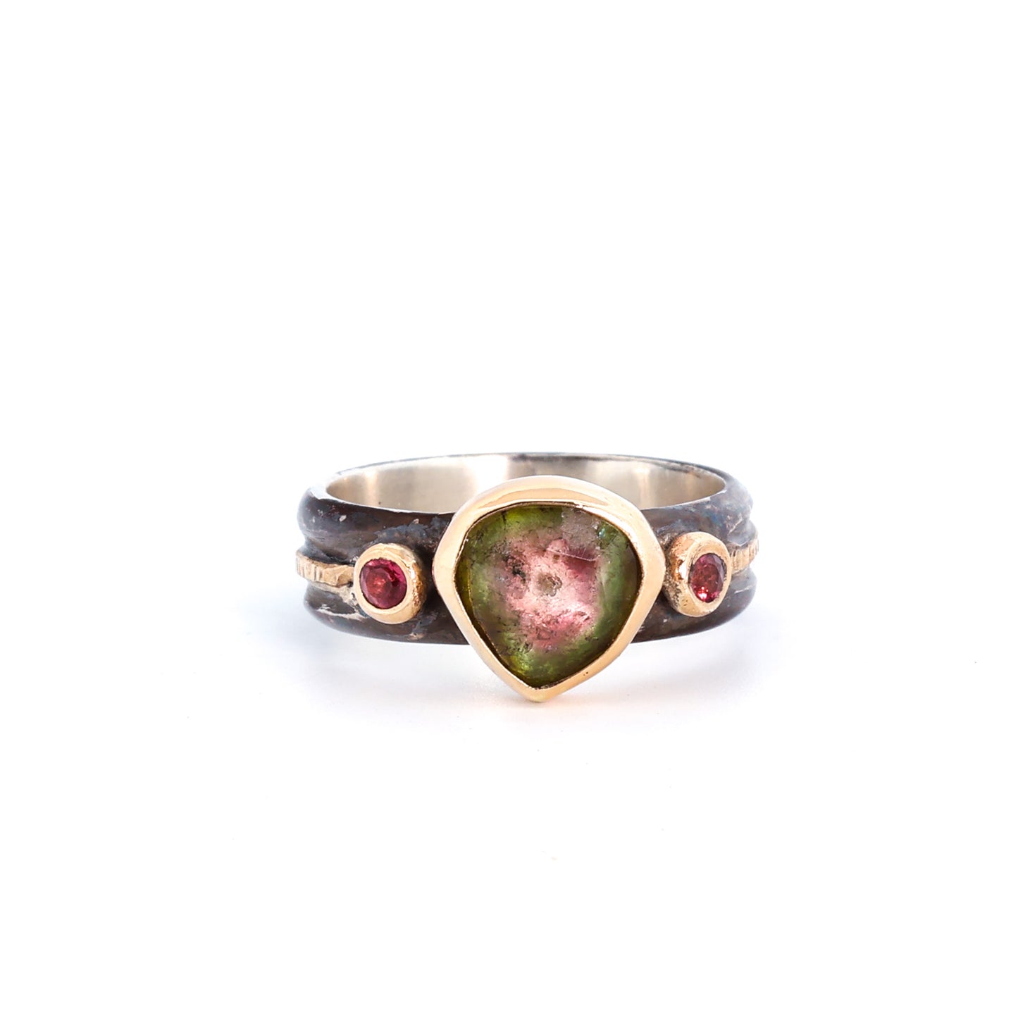 Black & Gold Tourmaline Cigar Ring