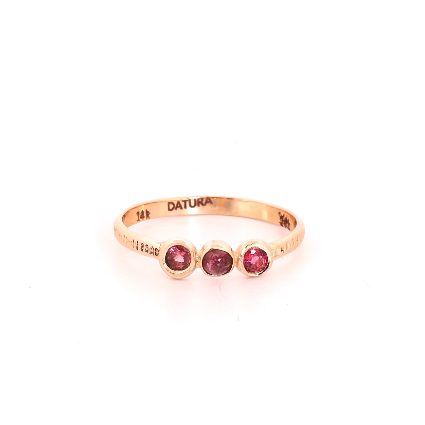 Triple Tourmaline 14k Gold Ring