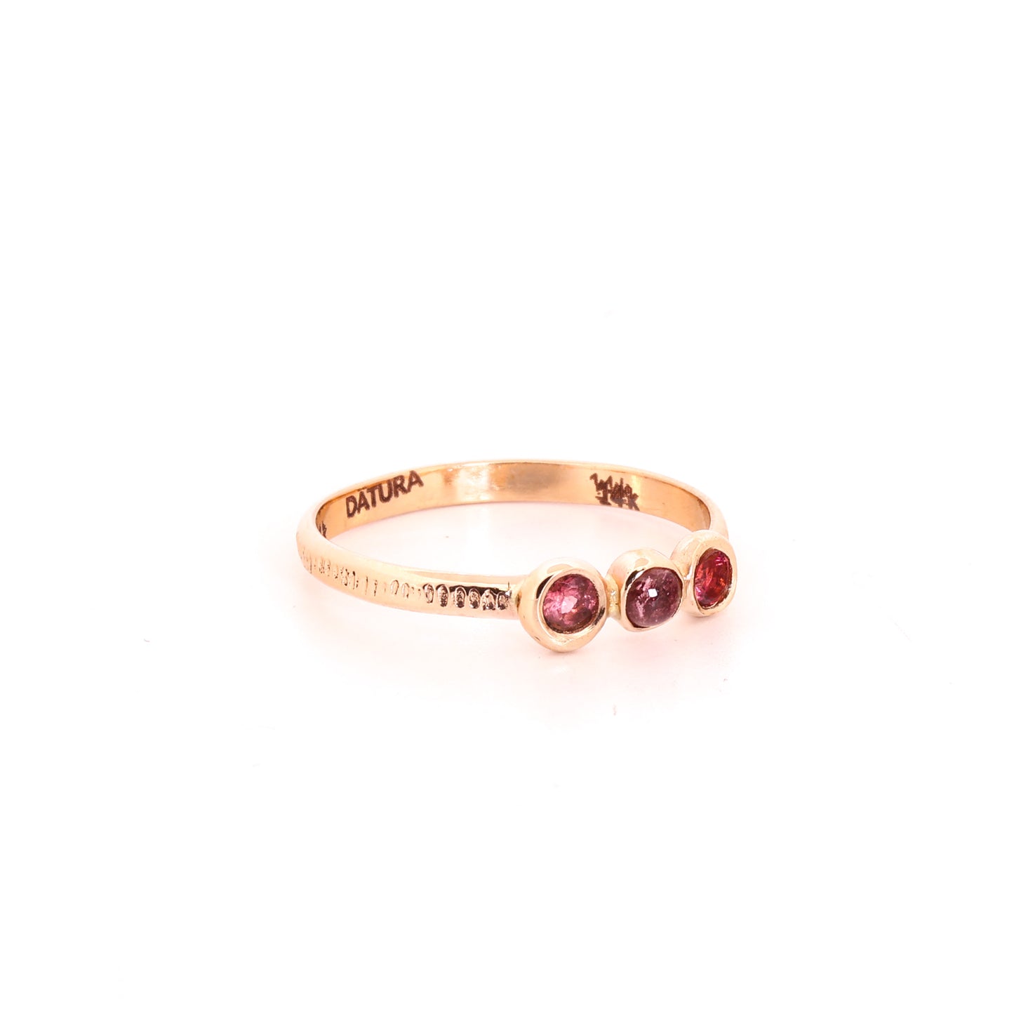 Triple Tourmaline 14k Gold Ring