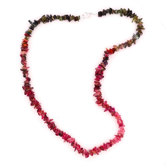 Raw Tourmaline Chip Bead Necklace
