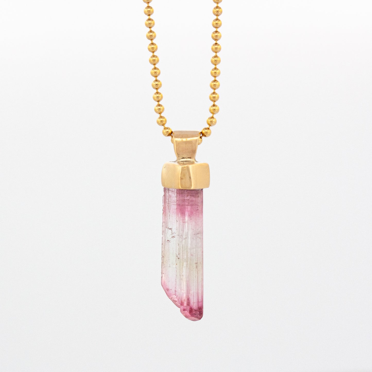 14k Yellow Gold Tourmaline Pendant