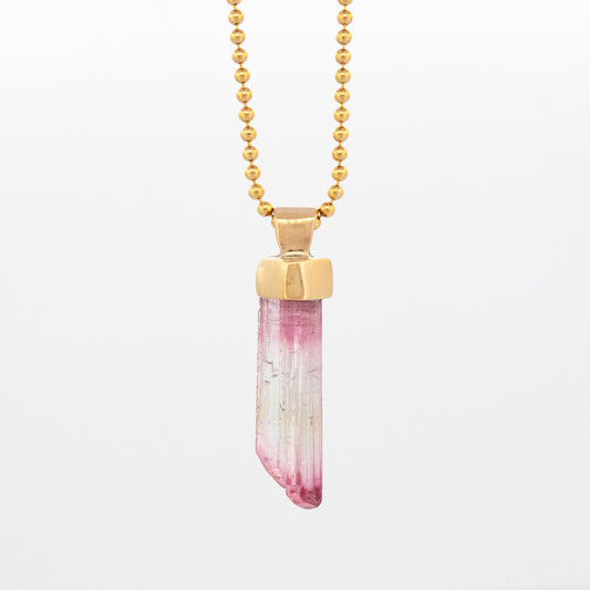 14k Yellow Gold Tourmaline Pendant