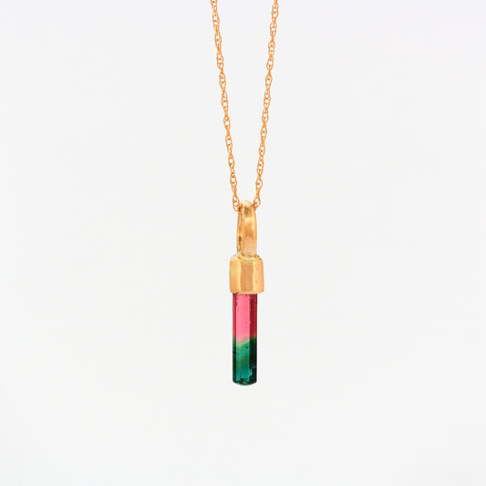 14k Yellow Gold Tourmaline Pendant