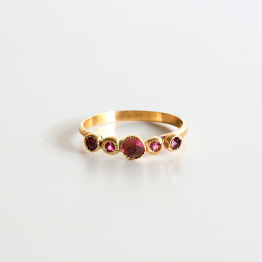 14k Tourmaline Hammered Quinn Ring