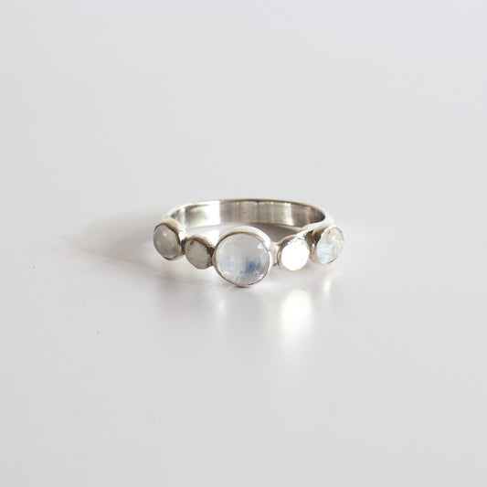 Silver Moonstone Ring
