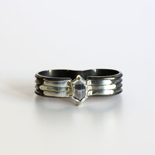 Sterling Silver Two-Finger Quartz Ring