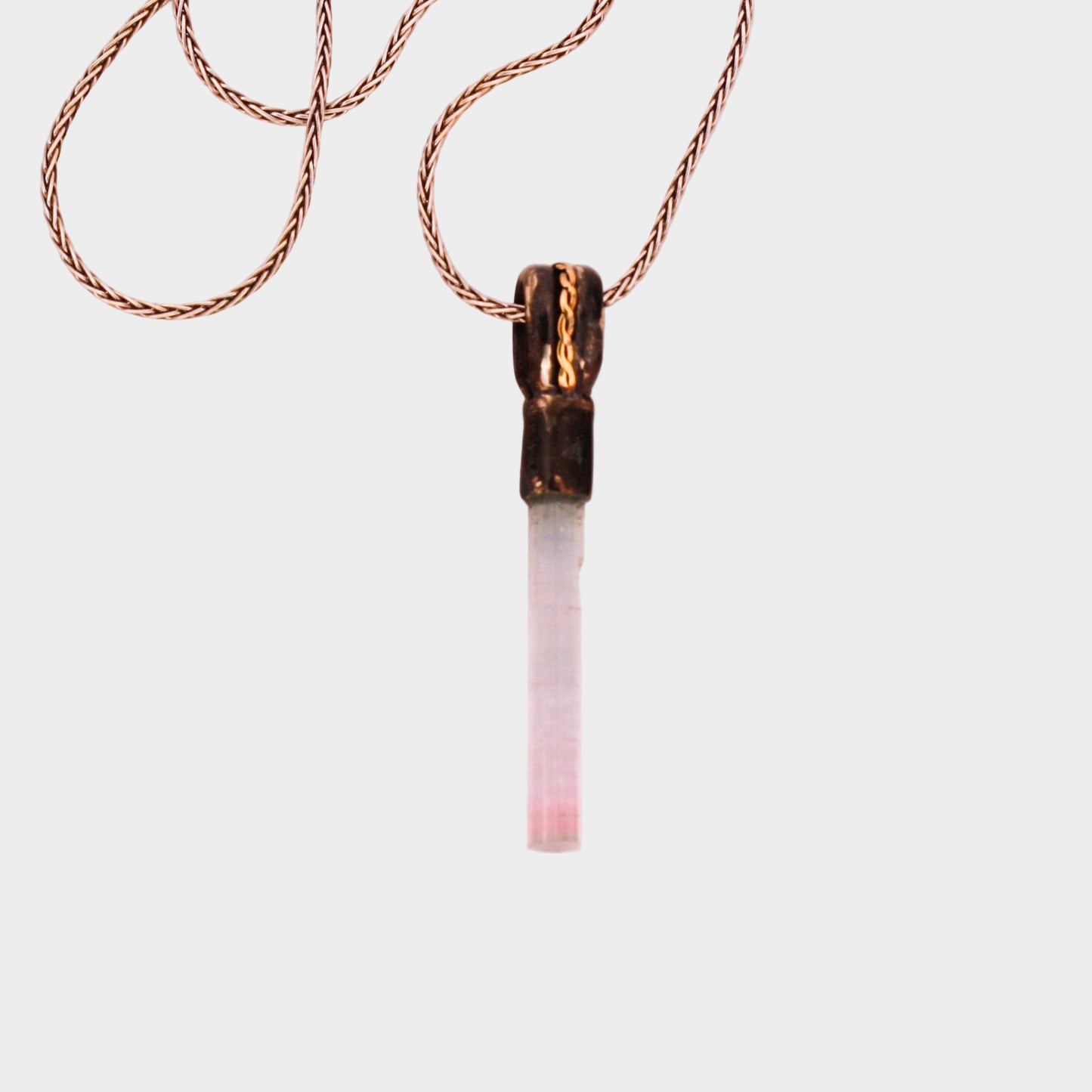 Black & Gold Tourmaline Pendant