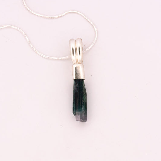 Sterling Silver & Green Tourmaline Pendant