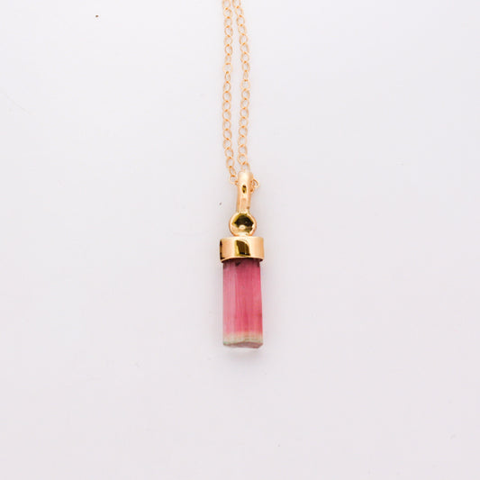 14k Gold & Tourmaline Pendant